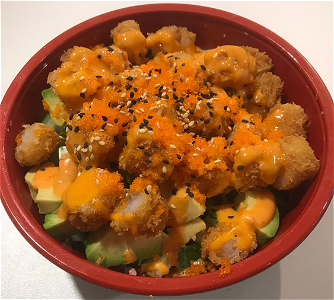 Poké bowl spicy ebi