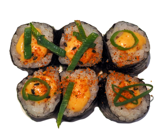 Maki spicy zalm (6 stuks)